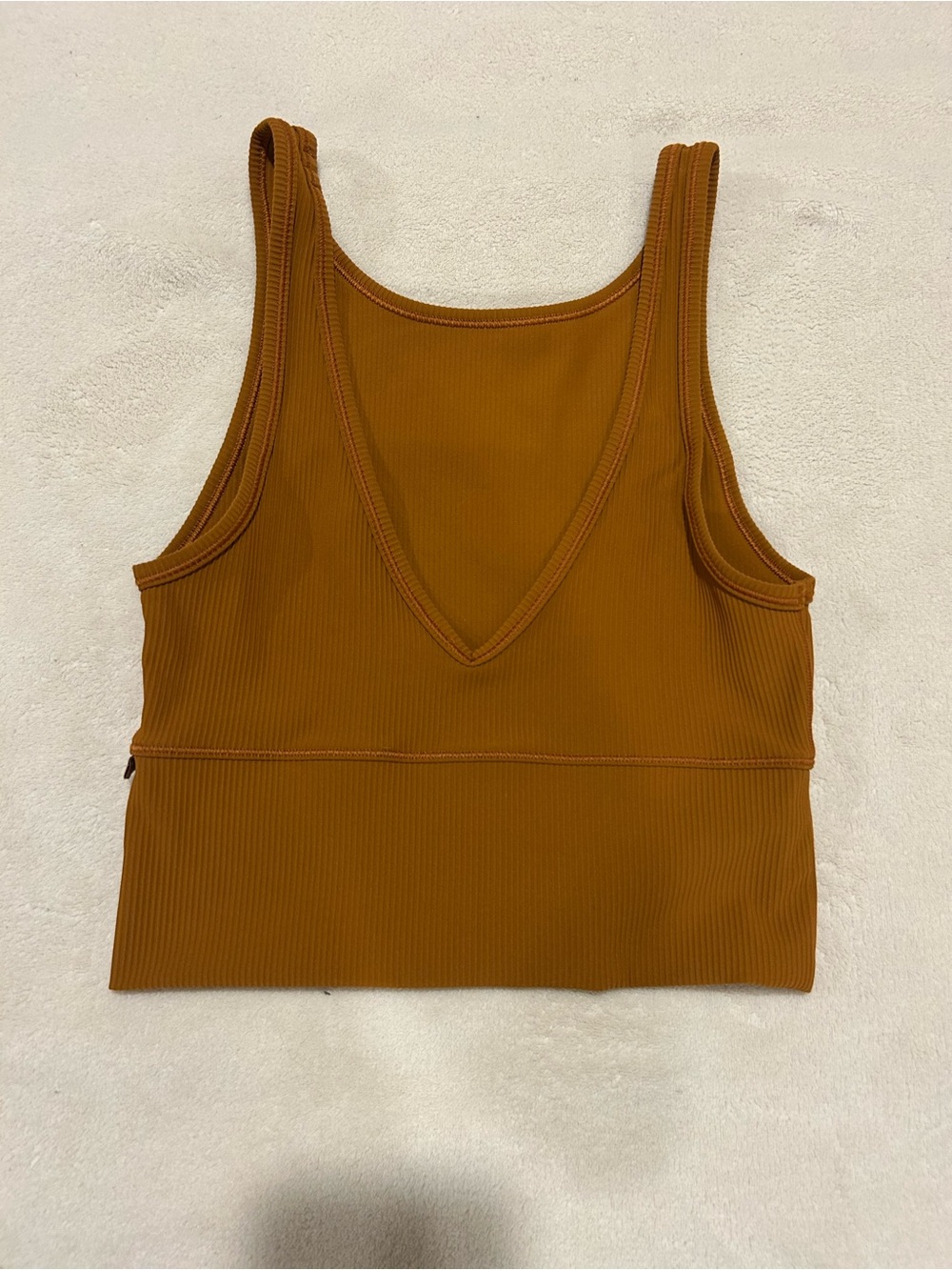 Lululemon Ribbed Scoop-Back Tank Top - Rust - Picture 3 of 3